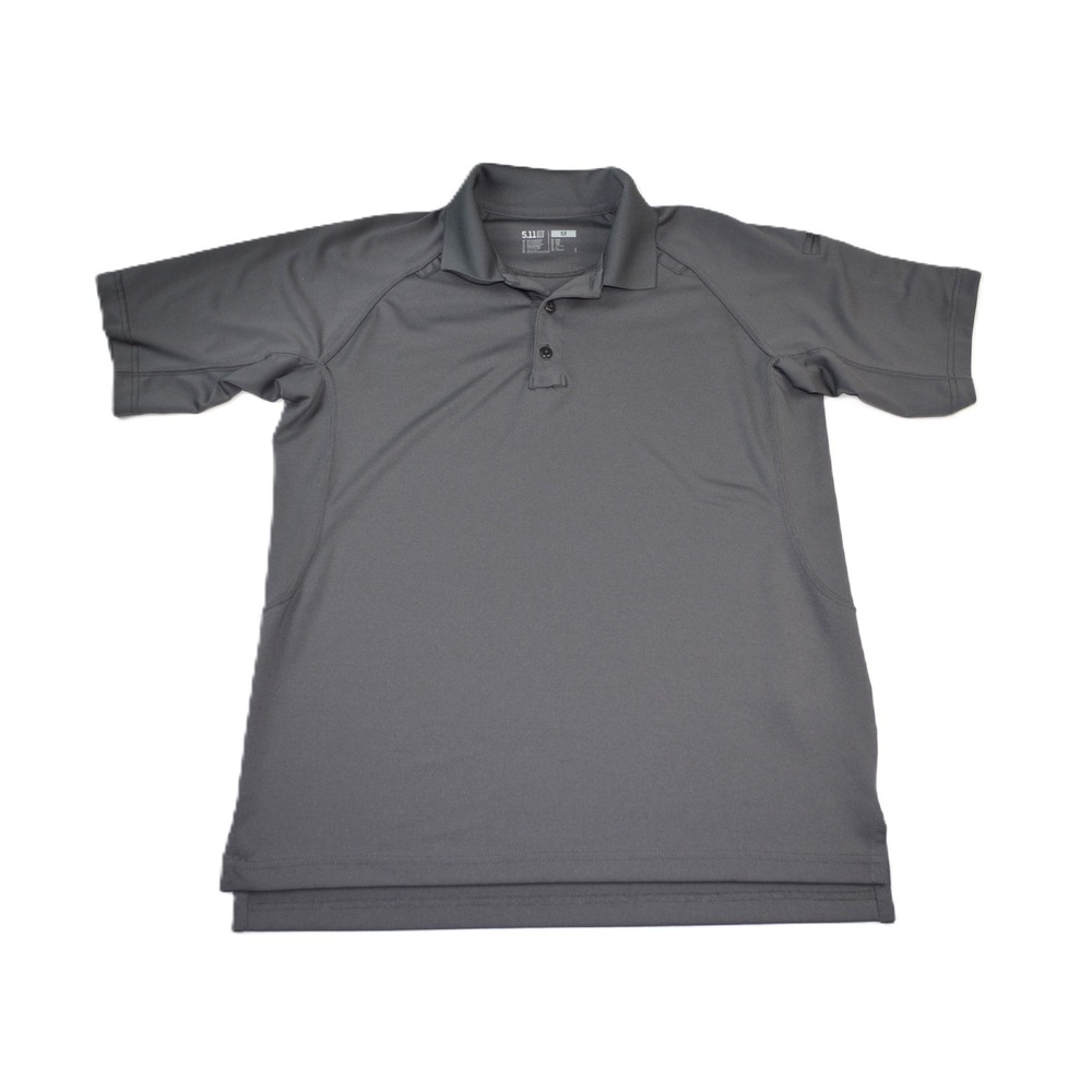 5.11 Tactical Performance Polo Mens Medium Gray Short Sleeve Moisture Wicking